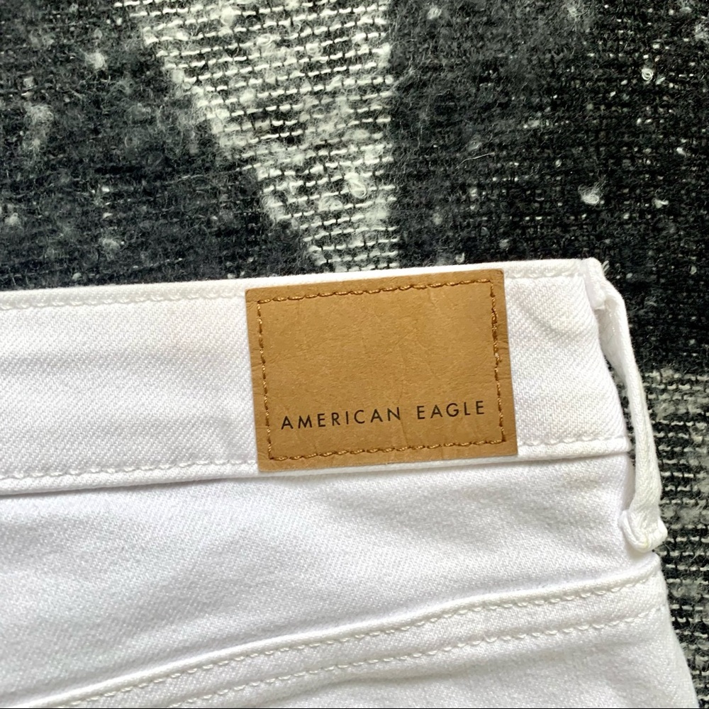 American Eagle High Waisted White Jean Shorts - Picture 9 of 10